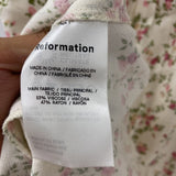REFORMATION WOMEN'S DRESS cream pink floral 4