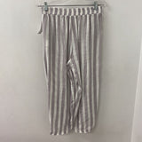 LUUKAA WOMEN'S PANTS white lilac stripe 10