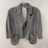 ANIMALE WOMEN'S BLAZER/JACKET black white houndstooth 6