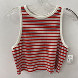 H&M WOMEN'S TANK/CAMI red stripe L