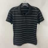 NIKE WOMEN'S ACTIVE TOP black white stripe XS