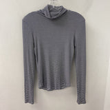 SUNDAY BEST WOMEN'S TOP black white stripe M