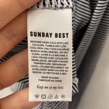 SUNDAY BEST WOMEN'S TOP black white stripe M