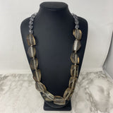 WOMEN'S NECKLACE grey beige
