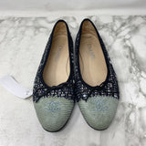 CHANEL WOMEN'S FLATS black green 39.5