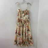 ABERCROMBIE & FITCH WOMEN'S PARTY DRESS pink green ivory L