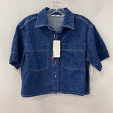 UNIQLO WOMEN'S TOP blue XS