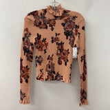 ZARA WOMEN'S TOP peach red black M