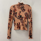 ZARA WOMEN'S TOP peach red black M