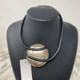 WOMEN'S NECKLACE black silver