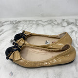 PRADA WOMEN'S FLATS beige black 38