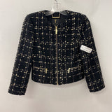 TED BAKER WOMEN'S BLAZER/JACKET black cream gold 00/0