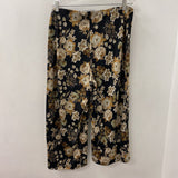 JL JULES & LEOPOLD WOMEN'S PANTS black brown floral XL