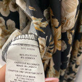JL JULES & LEOPOLD WOMEN'S PANTS black brown floral XL