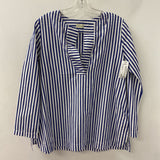 WOMEN'S BLOUSE/SHIRT white blue S