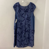 made in Italy WOMEN'S PLUS DRESS blue print 1X