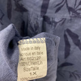 made in Italy WOMEN'S PLUS DRESS blue print 1X