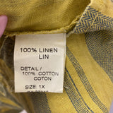 BELLA UMBRA WOMEN'S PLUS DRESS yellow stripe 1X