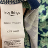 NICE THINGS WOMEN'S DRESS navy green S