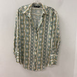 ZARA WOMEN'S BLOUSE/SHIRT white blue yellow S