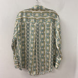 ZARA WOMEN'S BLOUSE/SHIRT white blue yellow S