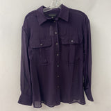 Banana Republic WOMEN'S BLOUSE/SHIRT eggplant S