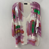 BELLA AMORE WOMEN'S SWEATER white pink green M