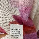 BELLA AMORE WOMEN'S SWEATER white pink green M
