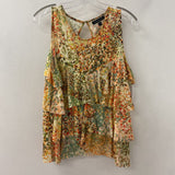 MELANIE LYNE WOMEN'S TOP green yellow orange L