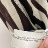 ZARA WOMEN'S BLOUSE/SHIRT brown cream XL
