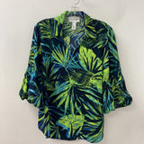 JOSEPH RIBKOFF WOMEN'S BLOUSE/SHIRT navy lime green 8