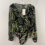 ZARA WOMEN'S BLOUSE/SHIRT black green M