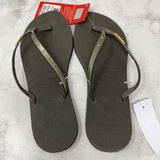 HAVAIANAS WOMEN'S SANDALS brown gold 9/10