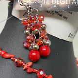 WOMEN'S JEWELRY SET red