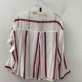 WOMEN'S BLOUSE/SHIRT white blue red M