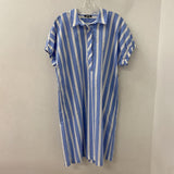 OLSEN WOMEN'S DRESS blue white L