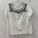 TALBOTS WOMEN'S T-SHIRT white black XL