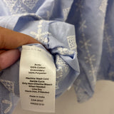 TALBOTS WOMEN'S BLOUSE/SHIRT blue white L