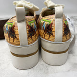 RON WHITE WOMEN'S SNEAKERS cream orange 40