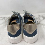 RON WHITE WOMEN'S SNEAKERS blue silver grey 40