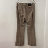 Banana Republic WOMEN'S PANTS beige houndstooth 12P