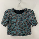 Club Monaco WOMEN'S BLOUSE/SHIRT teal silver 2