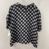 WOMEN'S BLOUSE/SHIRT grey black dots L