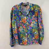 Carre Noir WOMEN'S BLOUSE/SHIRT bright abstract floral L