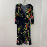 JEANETTE PLUS WOMEN'S DRESS navy multi tropical XL/XXL