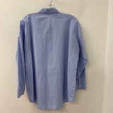 WOMEN'S BLOUSE/SHIRT whie blue stripe M/L