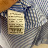 WOMEN'S BLOUSE/SHIRT whie blue stripe M/L