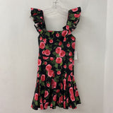 alice + olivia WOMEN'S DRESS black pink floral 4