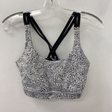LULULEMON WOMEN'S ACTIVE BRA white black small floral 10