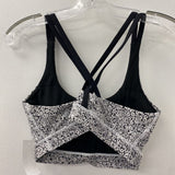 LULULEMON WOMEN'S ACTIVE BRA white black small floral 10